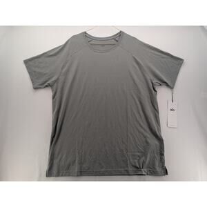 NWT Alo Triumph Crew Neck Tee in Lunar Grey size XL